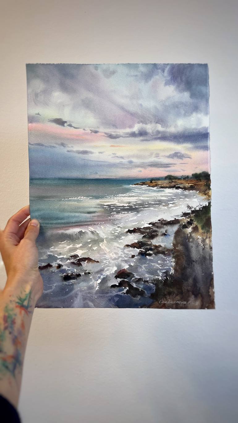 Original Expressionism Seascape Painting by Eugenia Gorbacheva
