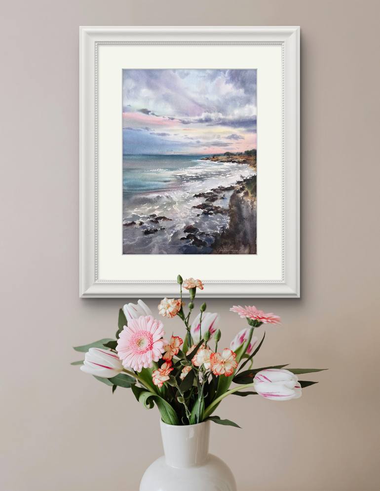 Original Expressionism Seascape Painting by Eugenia Gorbacheva