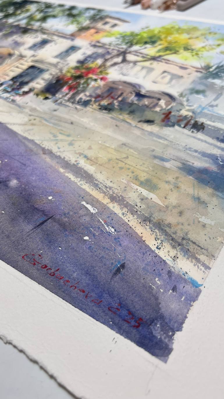 Original Impressionism Cities Painting by Eugenia Gorbacheva
