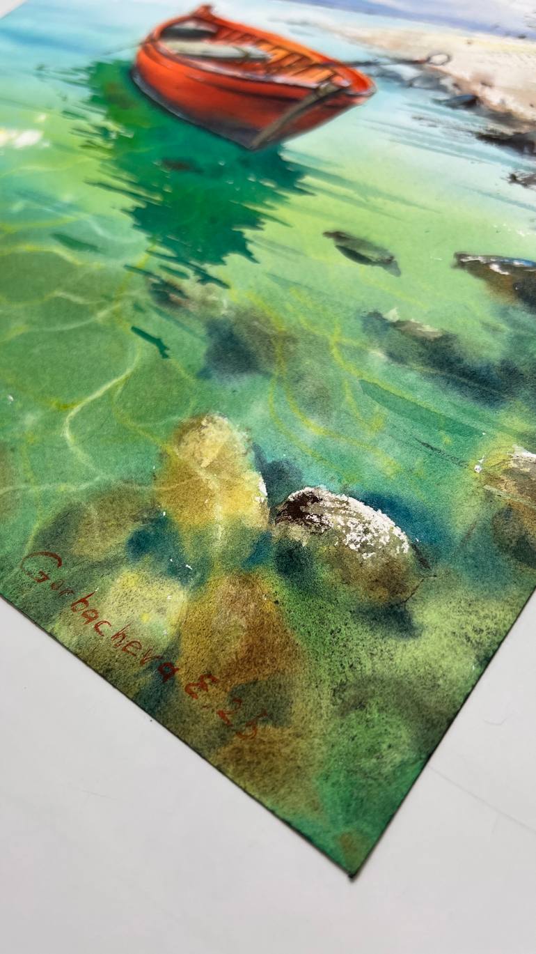 Original Expressionism Seascape Painting by Eugenia Gorbacheva