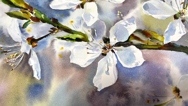 Original Expressionism Floral Painting by Eugenia Gorbacheva