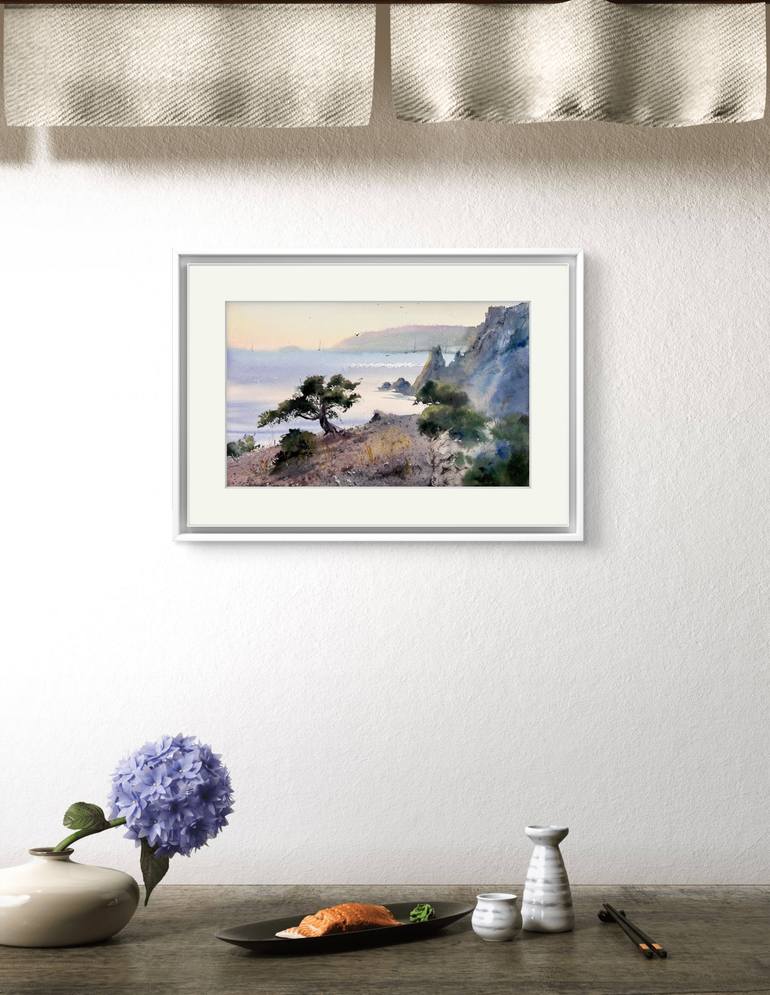 Original Expressionism Seascape Painting by Eugenia Gorbacheva