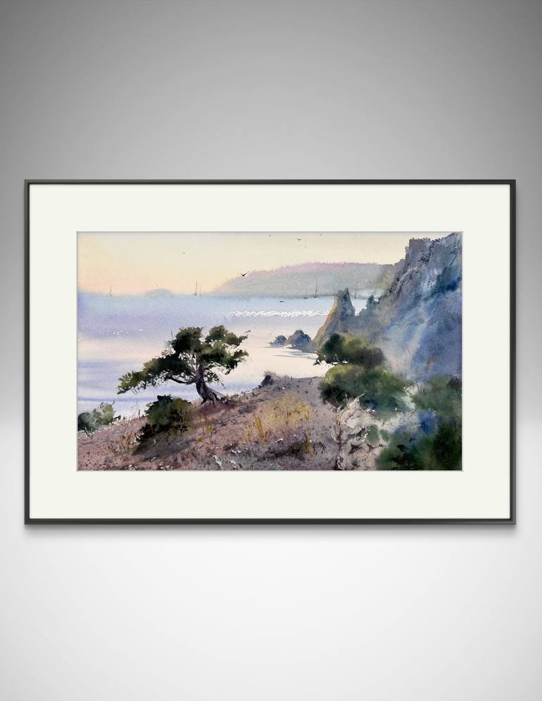 Original Expressionism Seascape Painting by Eugenia Gorbacheva