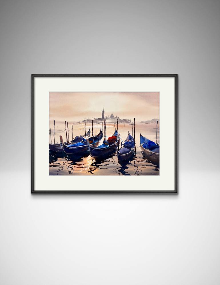 Original Expressionism Seascape Painting by Eugenia Gorbacheva