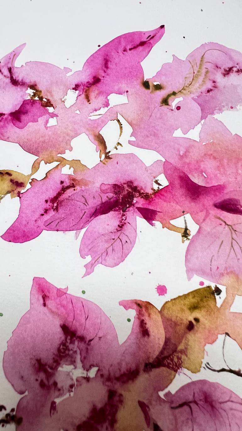 Original Expressionism Floral Painting by Eugenia Gorbacheva