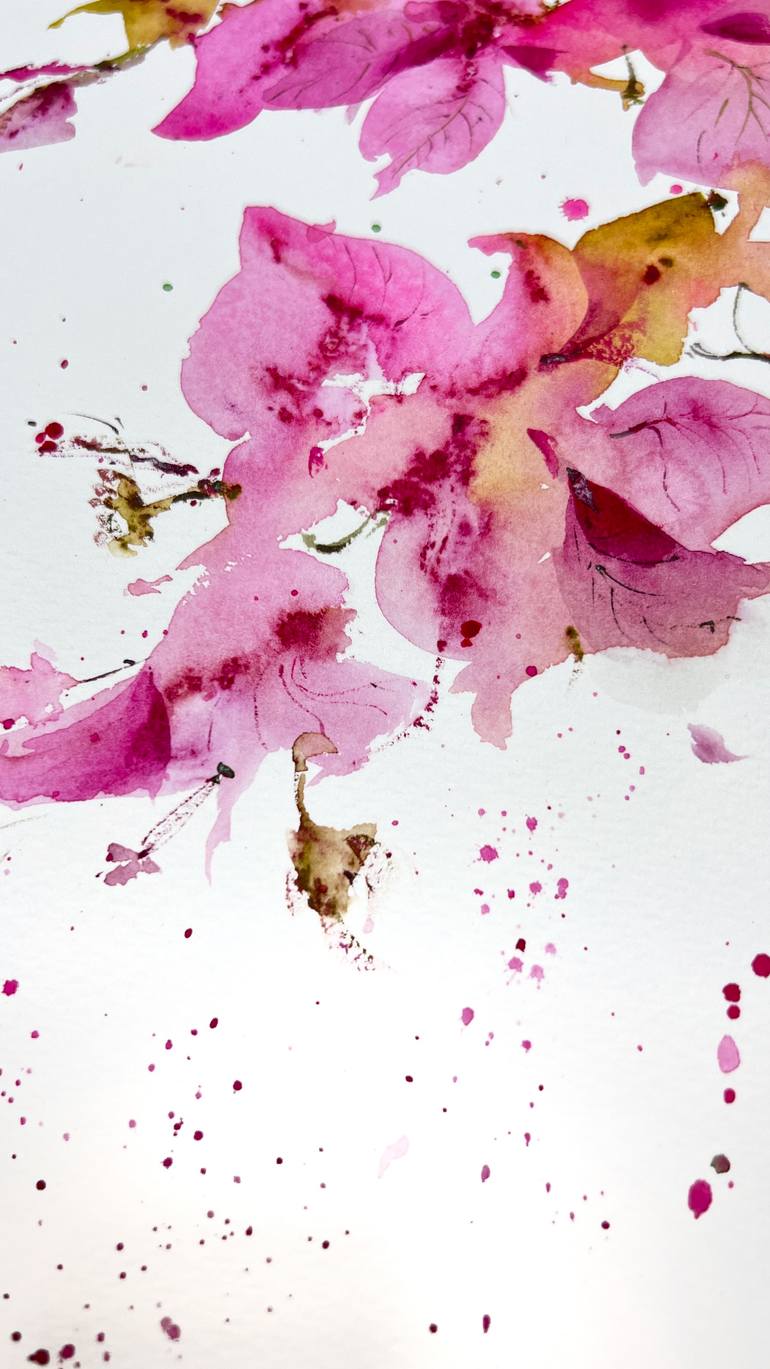Original Expressionism Floral Painting by Eugenia Gorbacheva