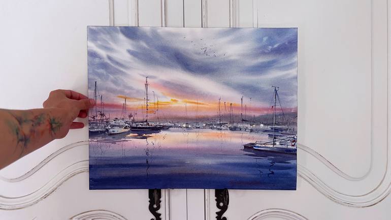 Original Expressionism Seascape Painting by Eugenia Gorbacheva