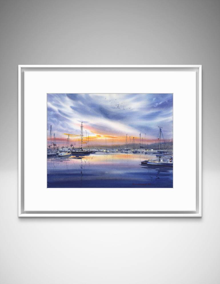 Original Expressionism Seascape Painting by Eugenia Gorbacheva