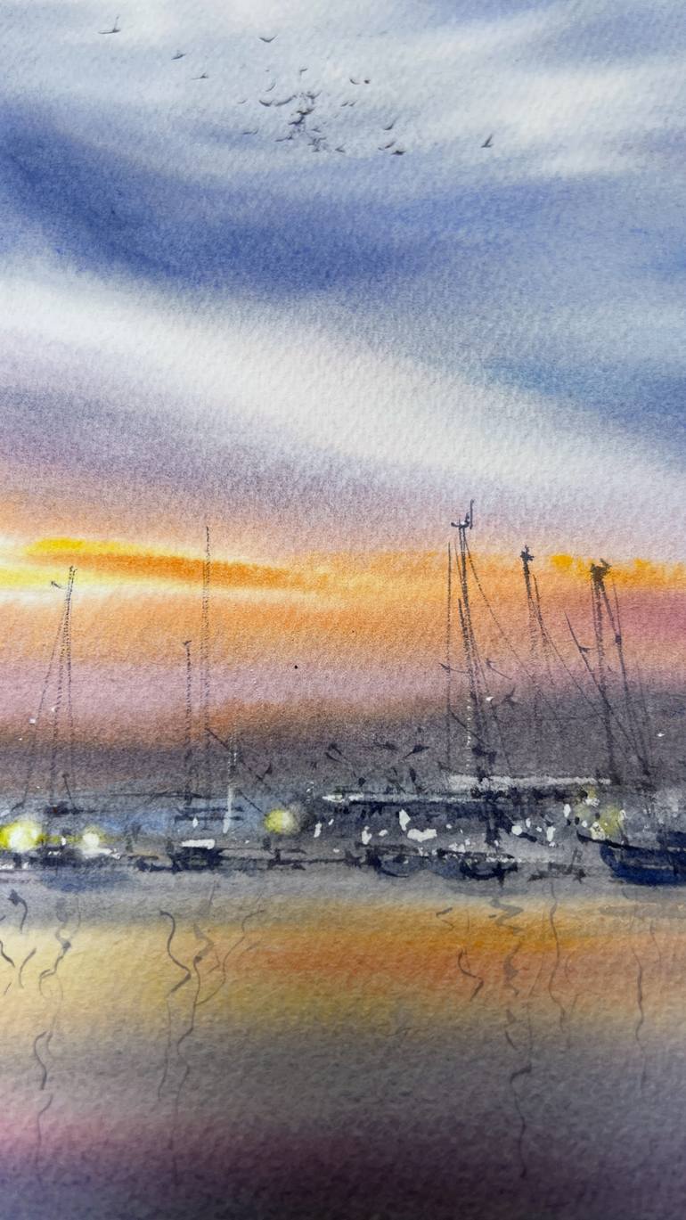 Original Expressionism Seascape Painting by Eugenia Gorbacheva