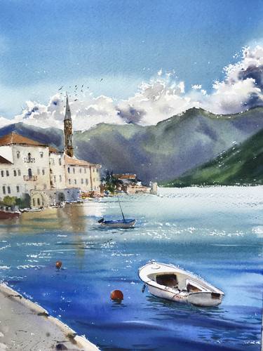 Print of Boat Paintings by Eugenia Gorbacheva