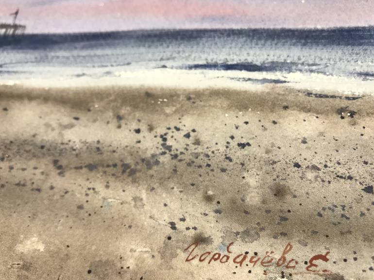Original Documentary Beach Painting by Eugenia Gorbacheva