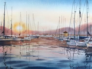 Print of Documentary Yacht Paintings by Eugenia Gorbacheva