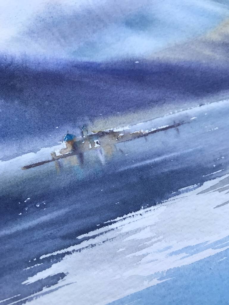 Original Documentary Boat Painting by Eugenia Gorbacheva