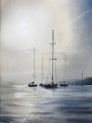 Print of Documentary Yacht Paintings by Eugenia Gorbacheva