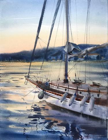 Print of Documentary Sailboat Paintings by Eugenia Gorbacheva