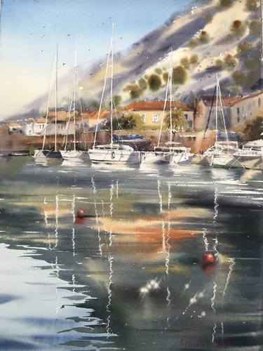 Print of Expressionism Yacht Paintings by Eugenia Gorbacheva