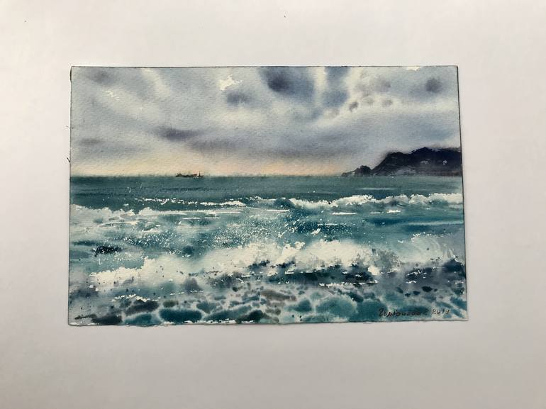 Original Fine Art Seascape Painting by Eugenia Gorbacheva