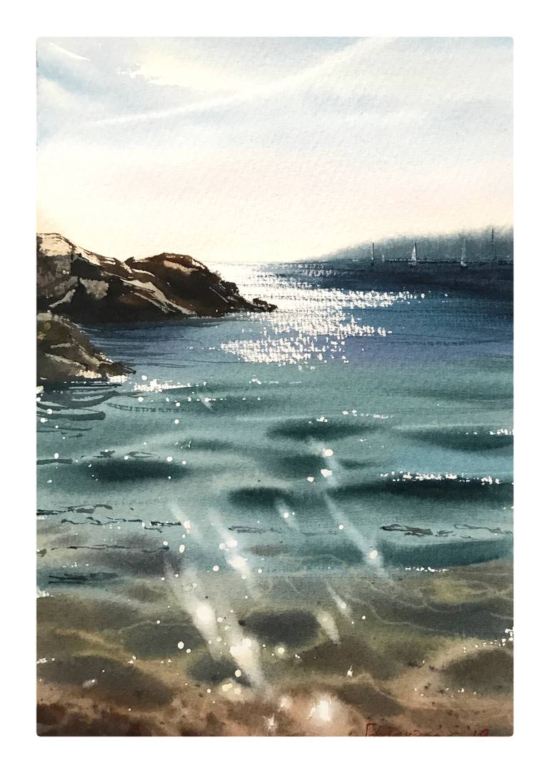 Original Documentary Seascape Painting by Eugenia Gorbacheva