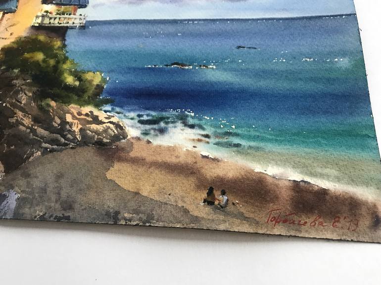 Original Impressionism Seascape Painting by Eugenia Gorbacheva