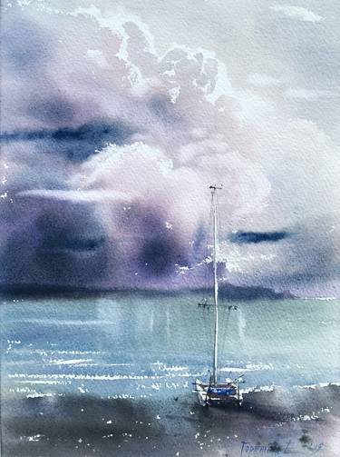 Print of Fine Art Sailboat Paintings by Eugenia Gorbacheva