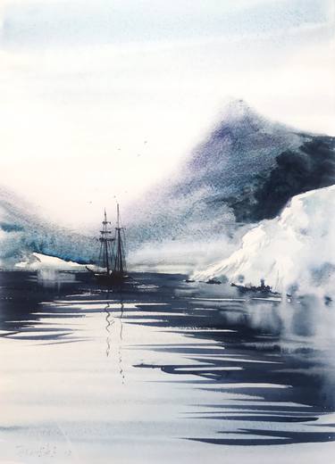 Print of Expressionism Ship Paintings by Eugenia Gorbacheva