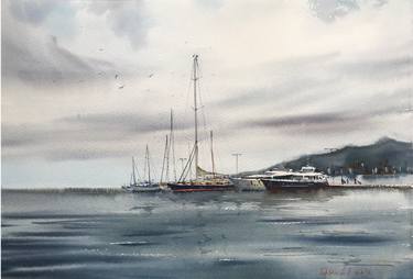 Print of Expressionism Yacht Paintings by Eugenia Gorbacheva