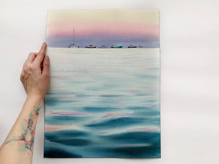 Original Documentary Seascape Painting by Eugenia Gorbacheva