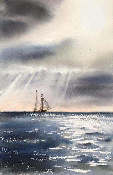 Print of Documentary Ship Paintings by Eugenia Gorbacheva