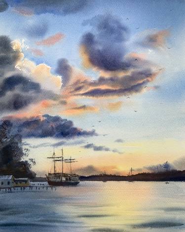 Print of Ship Paintings by Eugenia Gorbacheva