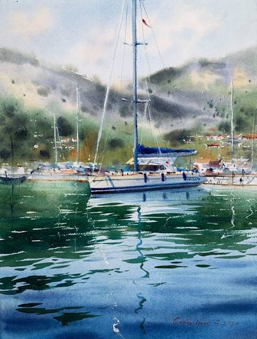 Print of Fine Art Yacht Paintings by Eugenia Gorbacheva