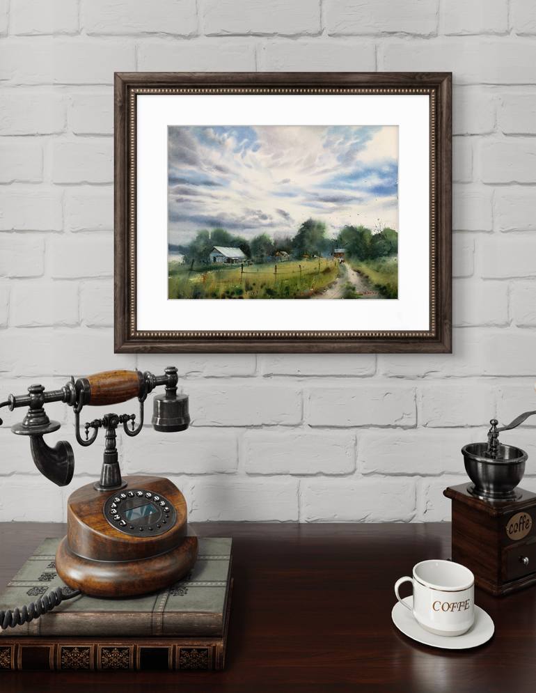 Original Expressionism Landscape Painting by Eugenia Gorbacheva