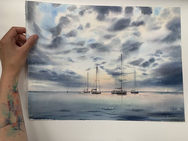 Original Seascape Painting by Eugenia Gorbacheva