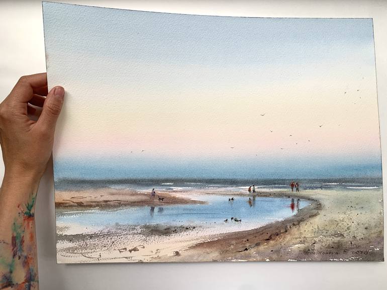 Original Beach Painting by Eugenia Gorbacheva