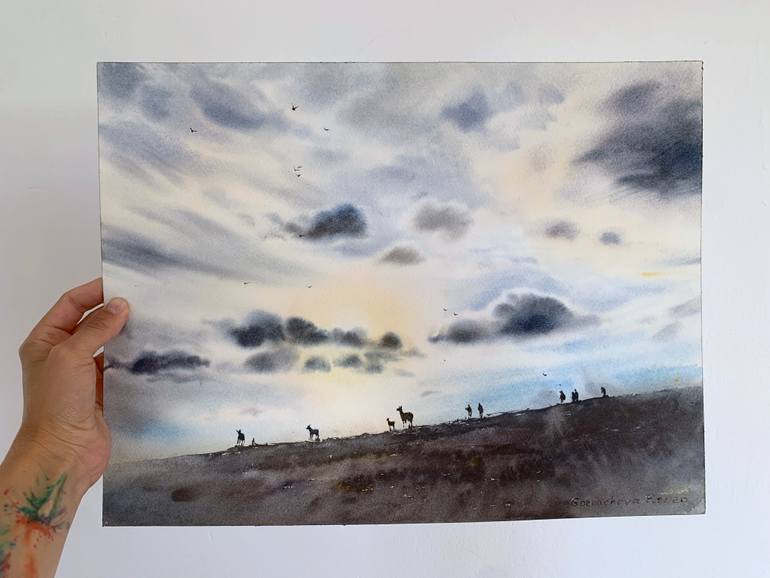 Original Conceptual Landscape Painting by Eugenia Gorbacheva