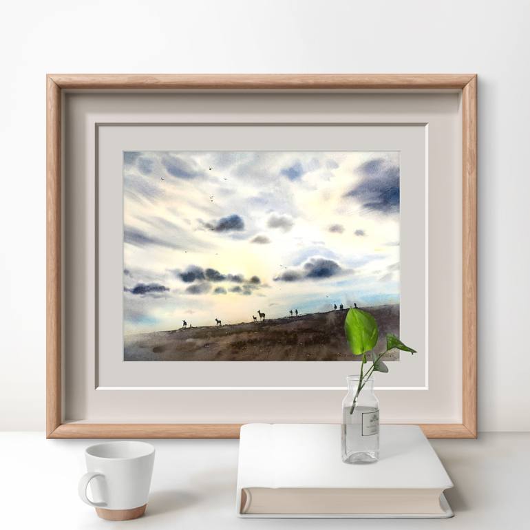 Original Conceptual Landscape Painting by Eugenia Gorbacheva