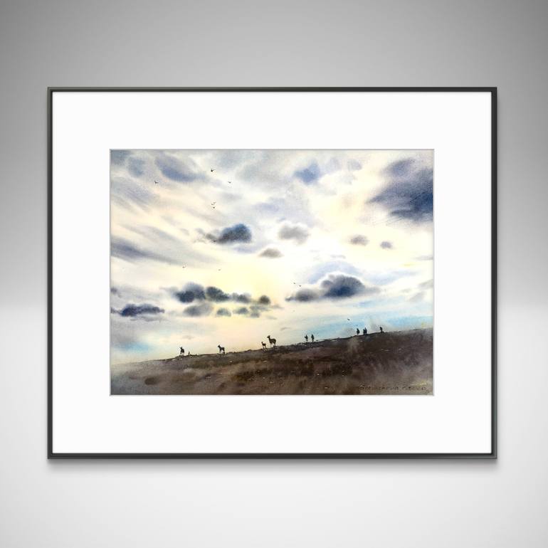 Original Conceptual Landscape Painting by Eugenia Gorbacheva