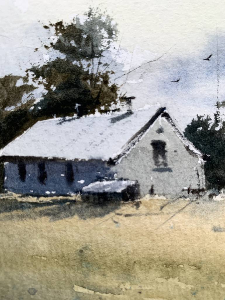 Original Rural life Painting by Eugenia Gorbacheva