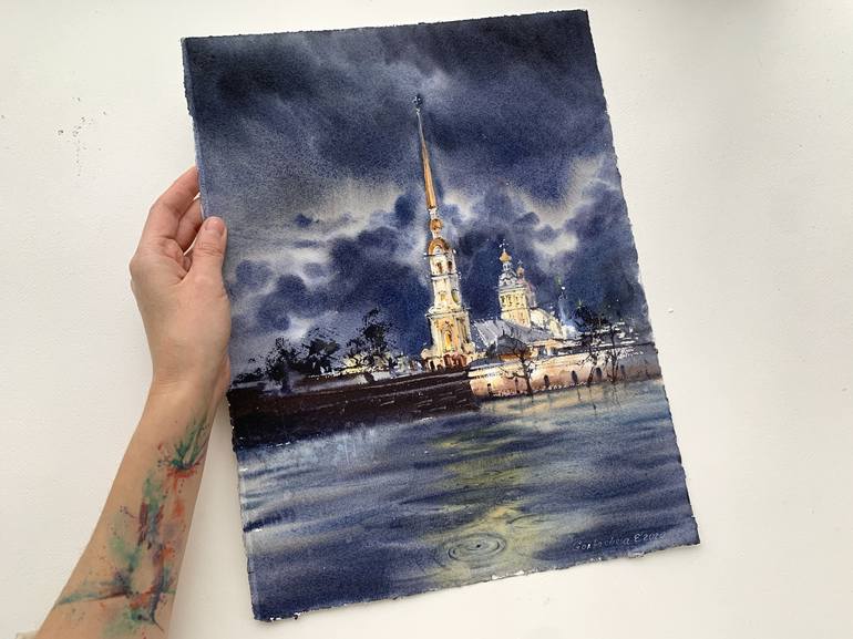 Original Cities Painting by Eugenia Gorbacheva