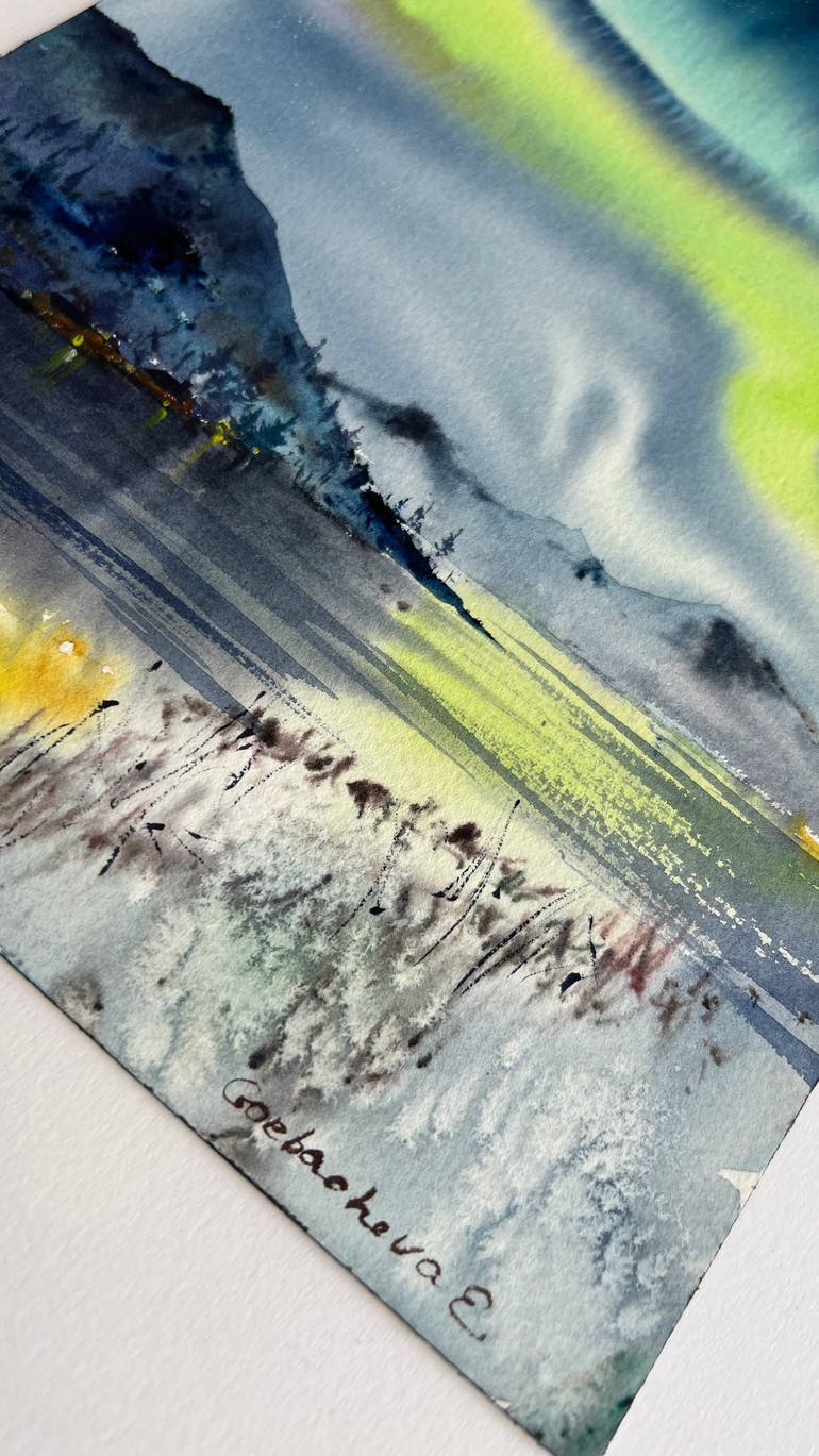 Original Expressionism Landscape Painting by Eugenia Gorbacheva