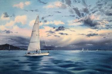 Print of Yacht Paintings by Eugenia Gorbacheva