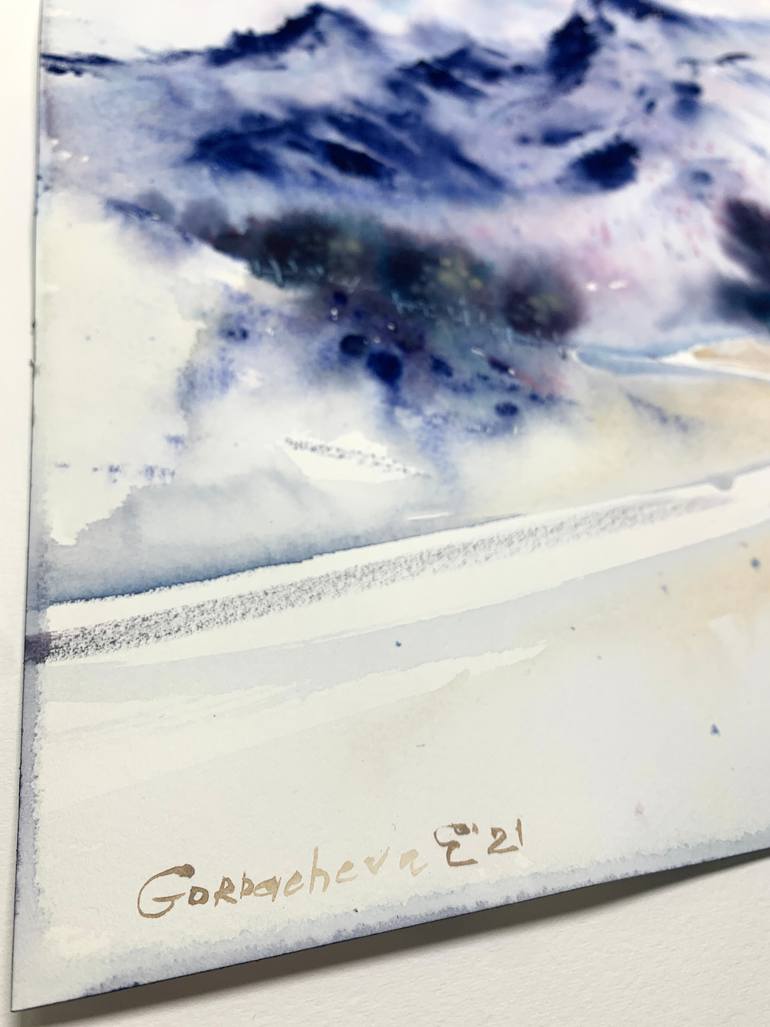 Original Expressionism Landscape Painting by Eugenia Gorbacheva