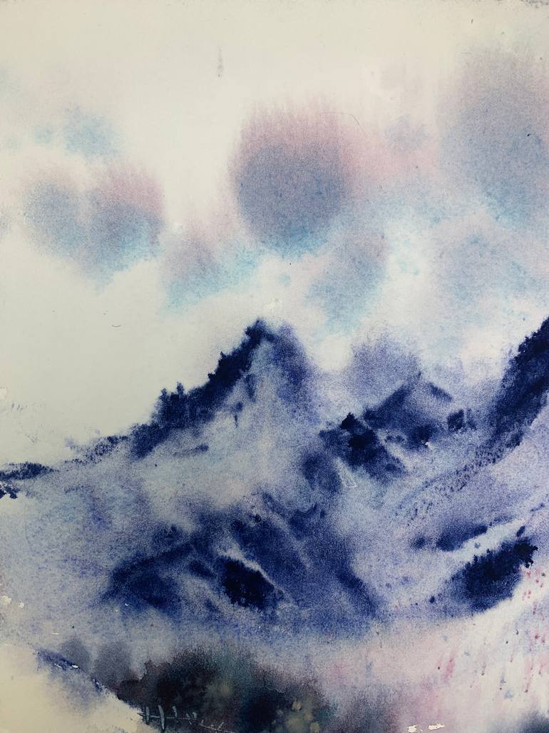Original Expressionism Landscape Painting by Eugenia Gorbacheva