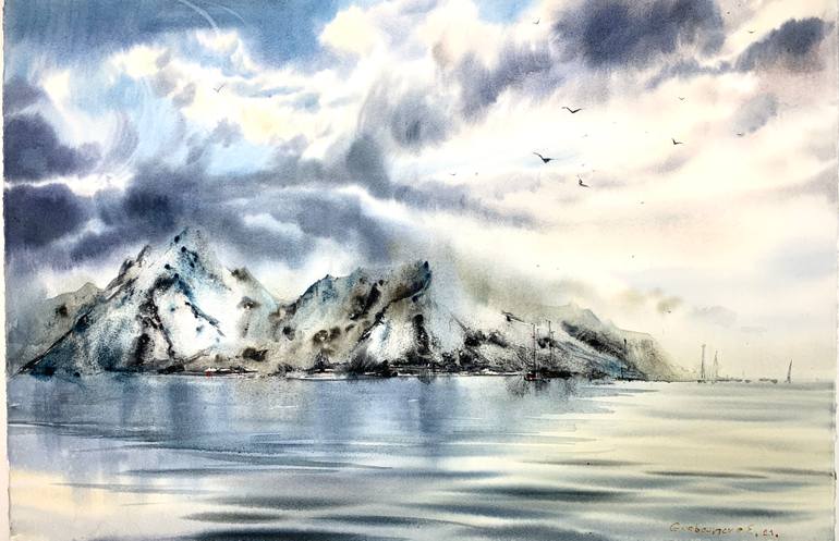 Original Conceptual Seascape Painting by Eugenia Gorbacheva
