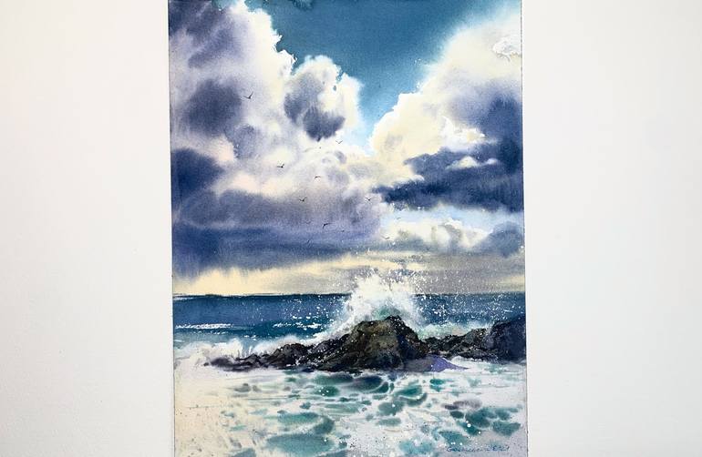 Original Seascape Painting by Eugenia Gorbacheva