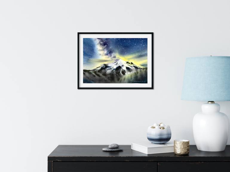 Original Documentary Outer Space Painting by Eugenia Gorbacheva