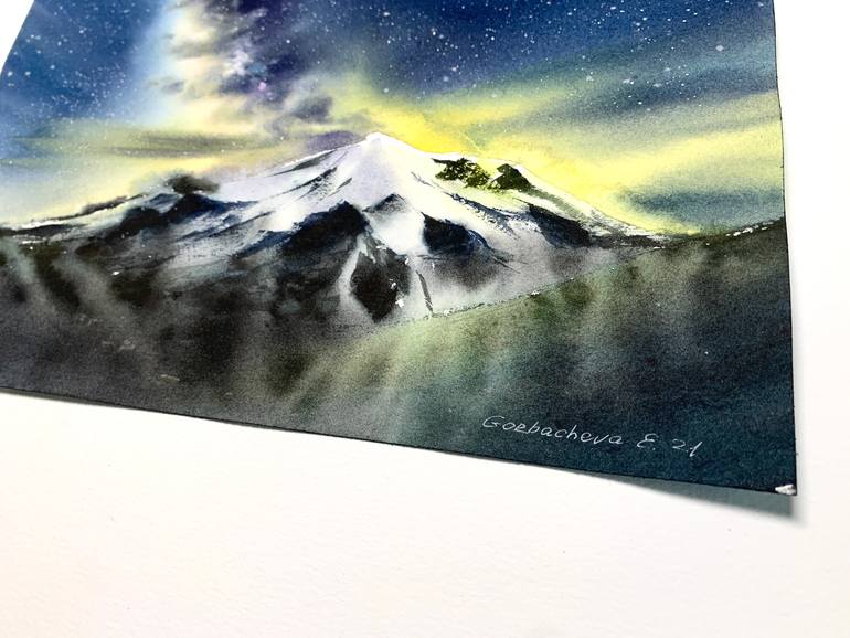 Original Documentary Outer Space Painting by Eugenia Gorbacheva