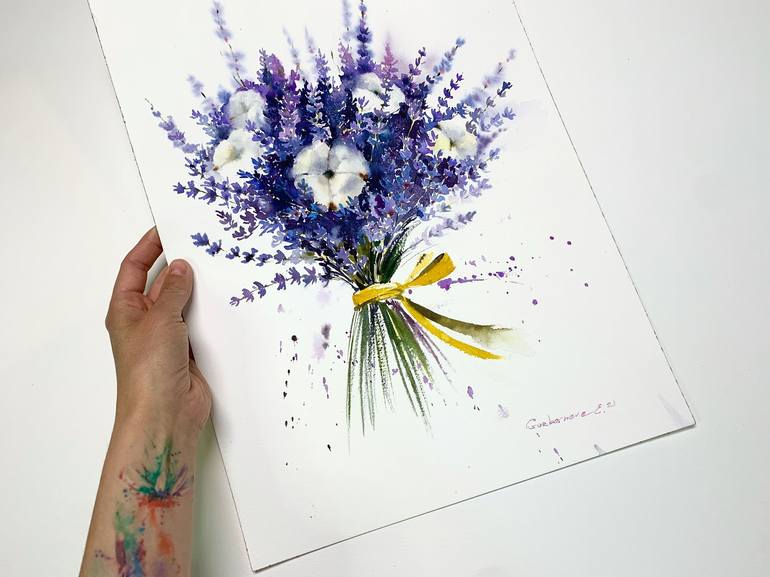 Original Floral Painting by Eugenia Gorbacheva