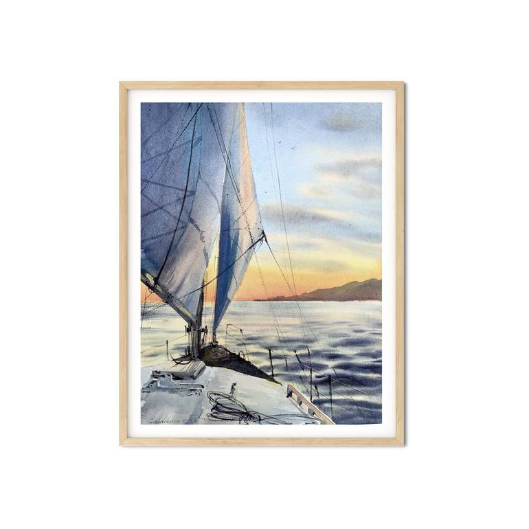 Original Seascape Painting by Eugenia Gorbacheva