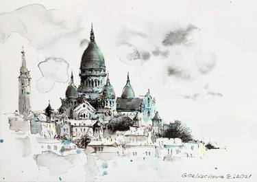 Print of Expressionism Architecture Paintings by Eugenia Gorbacheva