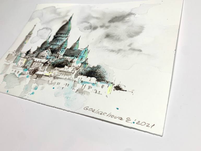 Original Expressionism Architecture Painting by Eugenia Gorbacheva
